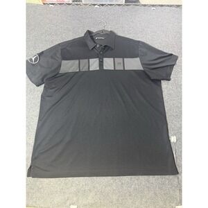 TravisMathew Mercedes-Benz Cabana Chest Stripe Golf Polo Blk XXL